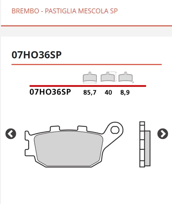 Brake pads Brembo Sintered for Suzuki DR 650 RE + REU (93-95) SP45B - rear