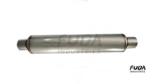 Exhaust Muffler 3.0" In/Out Center 5" Round Body 30" OAL Moderate Sound