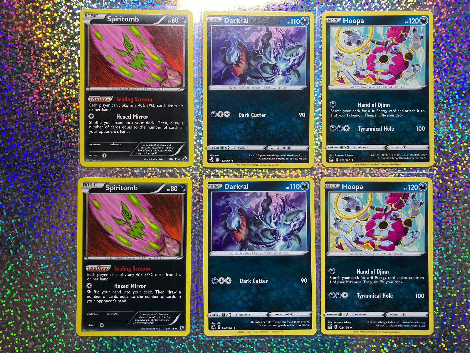 Pokemon TCG Regular: Legendary Treasures 87/113 Spiritomb; 167/264 Darkrai