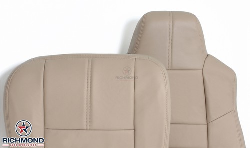 08-10 F250 F350 Lariat - Fundas completas de asiento de cuero de repuesto para el lado del conductor bronceadas - Imagen 6 de 11