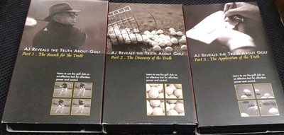 Lot Of 3 Golf VHS Tapes AJ Reveals the Truth About Golf Swing Vol1 Vol