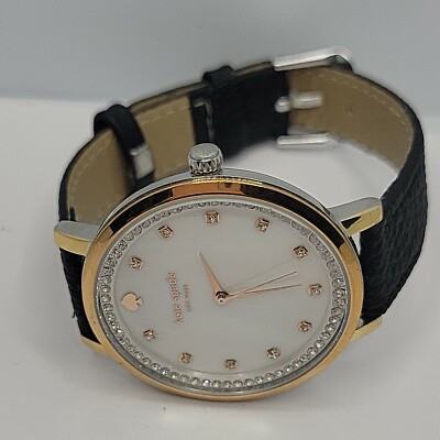 KATE SPADE Monterey KSW1143 Women\'s Black Leather Analog Dial Quartz Watch BC141 KATE SPADE Monterey KSW1143 Women main image 3