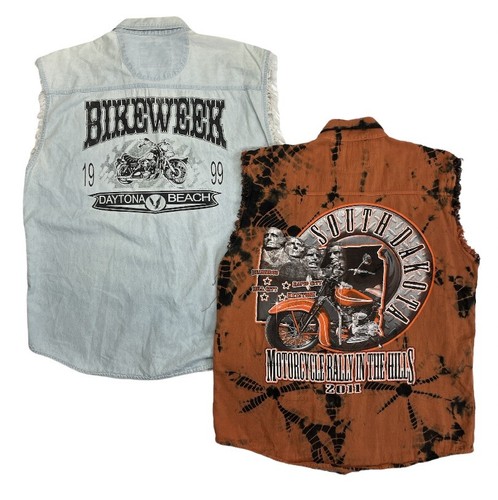 Vintage 1999 Dayton Bike Week & 2011 South Dakota Rally Herren Größe Large Westen - Bild 1 von 12