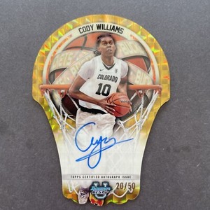 2023-24 BOWMAN BEST UNIVERSITY CODY WILLIAMS AUTO /50 AUTOGRAPH Geometric GOLD