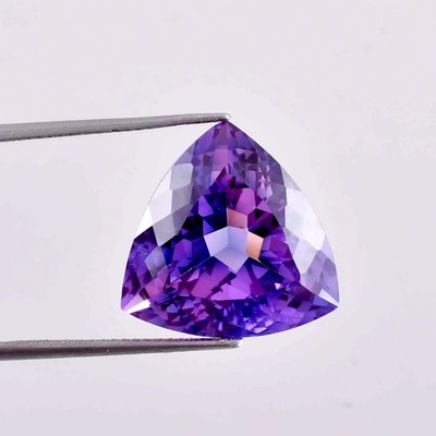 14X14 MM Natural Purple Blue Java Plum Sapphire Trillion Cut AAA Loose Gemstone