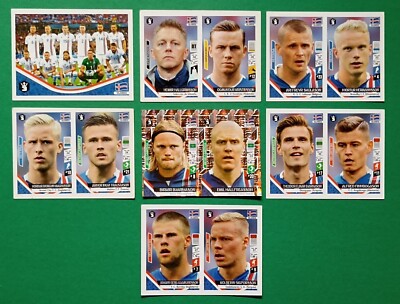 2018 3R Russia World Cup FIFA - E15 ICELAND SOCCER TEAM Full Sticker Promo