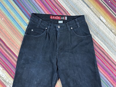 Vintage 90s Levis Silvertab Pleated Taper Baggy Fit Jeans Dark 