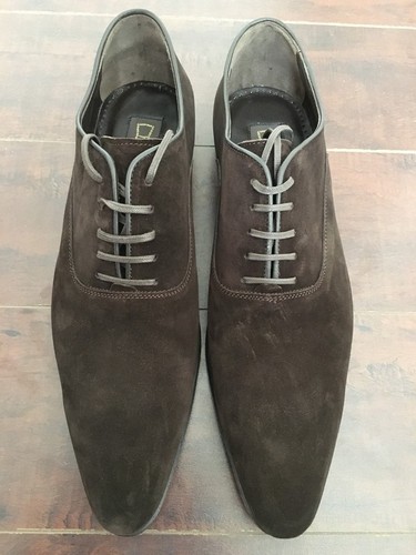NEU UND VERPACKT Gold Brothers braune Wildleder-Oxfords für Herren – US 11-D, UK – 45