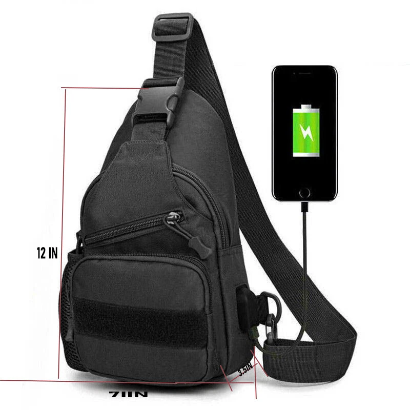 Bolso Bandolera Táctico Exterior Militar MOLLE Bandolera Paquete Pecho Hombro Mochila Foto 2 de 4