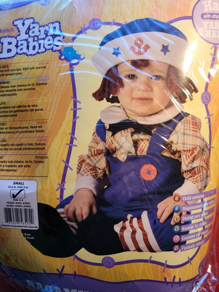 Disfraz de Halloween Marinero Ragamuffin Infantil Talla 3-4 Años Foto 2 de 4