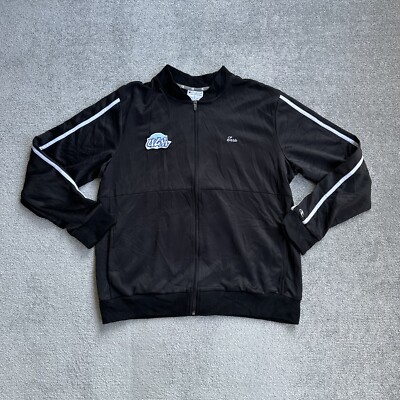 CHAMPION Damen Retro Trainingsjacke Langarm Gr. XL USA Sportjacke A12304 Schwarz