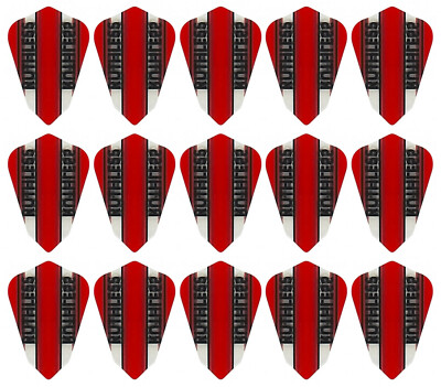 5 New Sets Ruthless Fantail 100 Micron Dart Flights - Ships w/ Tracking - Red