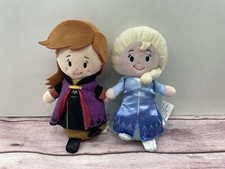 Hallmark itty bittys Disney Princesses Anna Elsa Frozen Plush Soft Toy Tags EUC