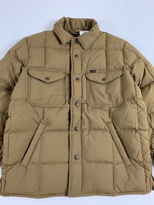 FILSON LIGHTWEIGHT DOWN JAC-SHIRT DARK TAN L NWT | eBay