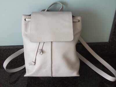 Clarks 'Raelyn Mini' light grey leather shoulder bag rucksack backpack new  UK