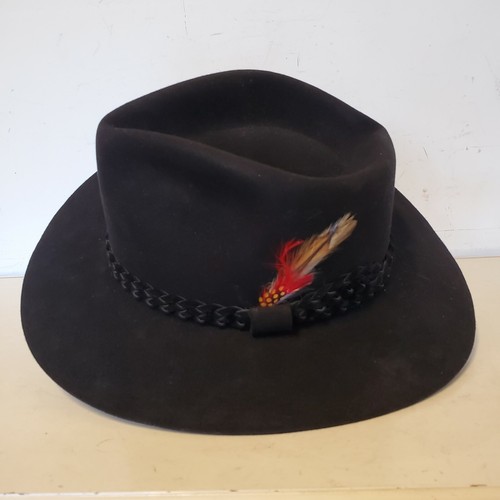 Vintage Fléchet Black Felt Chapeau Hat 