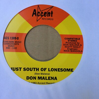 DON MALENA - JUST LIKE JESSE JAMES / JUST SOUTH OF LONESOME - 7''-SINGLE - US(17)