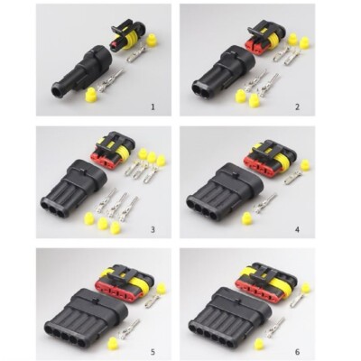 Connecteur 2 Voies Set Mâle Femelle Série Fastin-Faston 6,3 X Auto Moto Nautique - Foto 4