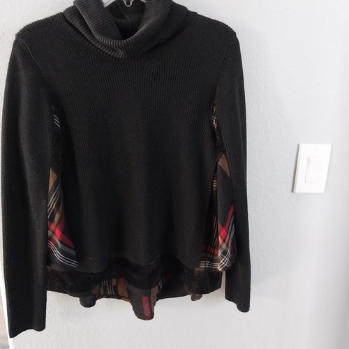 Crea Concept Sz 36 Fabric Combination Turtleneck Sweater & Ankle Wide Leg Pants - Picture 7 of 14
