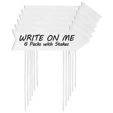6 Pack Arrow Signs with Stakes This Way Directional Arrow Yard Signs
