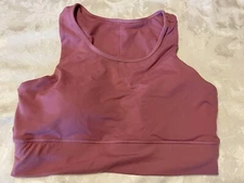 NINE BULL High Impact Pads Back Cut-Out Wireless Workout Crop Sports Bra ~ XXL