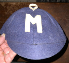 Vintage 6 Panel Short Brim Felt/Wool Cap Hat-Size 7