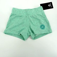 Converse Girls Ocean Mint Heather Shorts Size 4 Elastic Waist NWT 20
