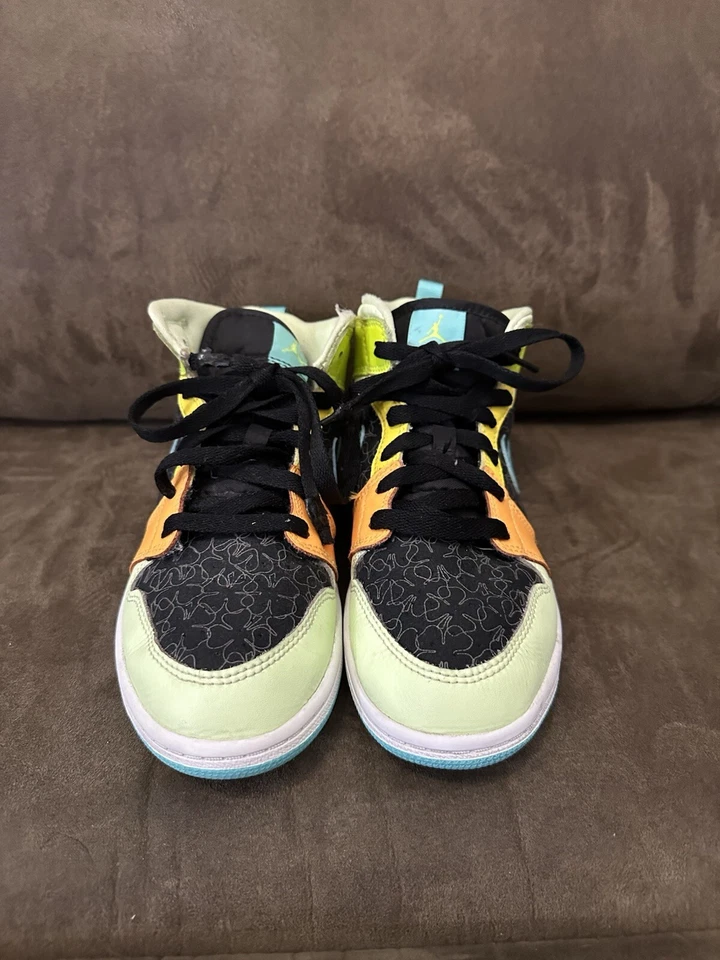 Nike Air Jordan 1 Trébol Medio SE PS Zapatos Tenis BQ6932-037 Niños Talla 3Y Foto 3 de 4