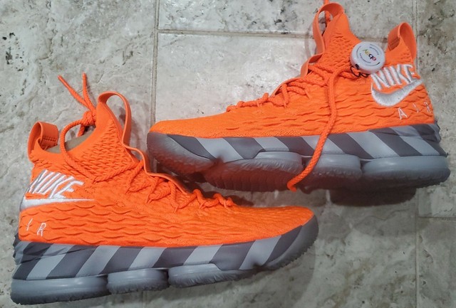 lebron 15 orange box ebay