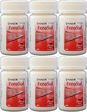 Major Ferrous Sulfate 325 mg 100ct Compare to FeroSul -6 Pack