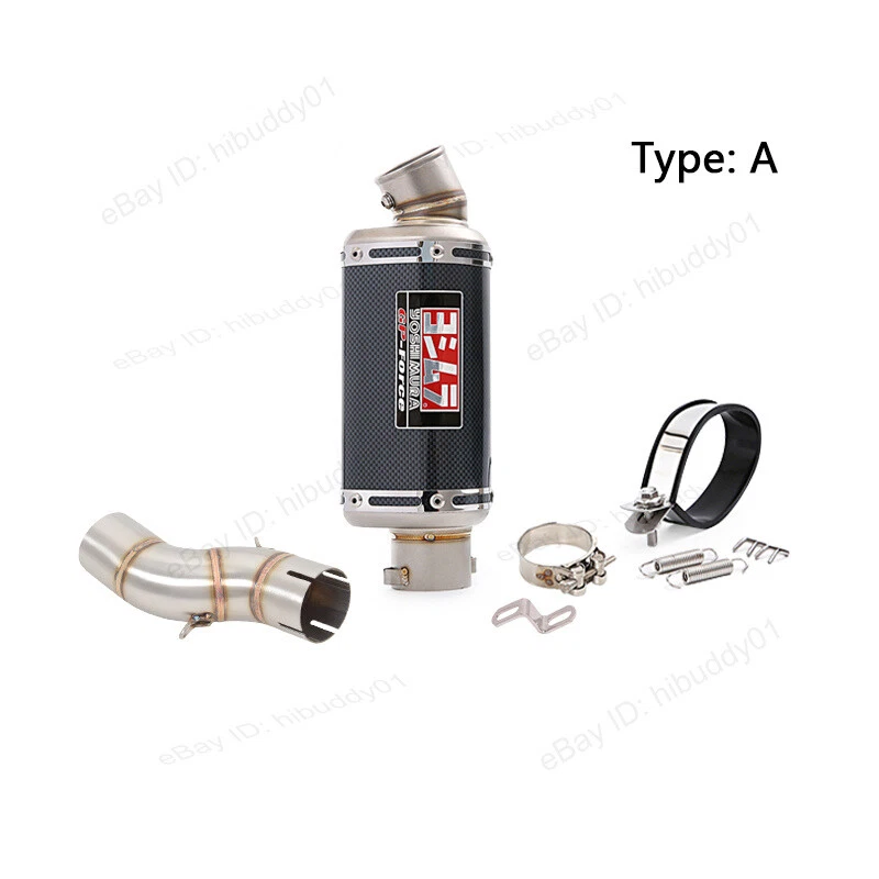 Silenciador silenciador de fibra de carbono tubo médio pontas de escape para Suzuki SFV650 2009-2016 - Imagem 3 de 4