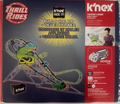 K'NEX Thrill Rides Twisted Lizard Roller Coaster Building Set with Ride It 402PC
