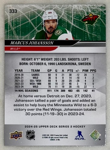 2024-25 Upper Deck Series 2 Hockey NHL Set #251-450 Pick Your Card Complete Set - Picture 103 of 245