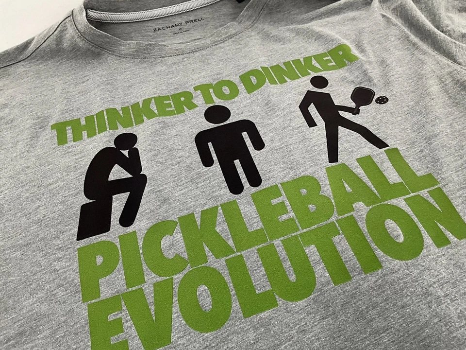 Camiseta Thinker To Dinker Pickleball Evolution Zachary Prell M Hombres Gris YGI C4-58 Foto 3 de 4