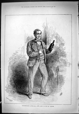 Old Portrait Representative Actor Mr David James Jenkins Theatre 1887 Victorian