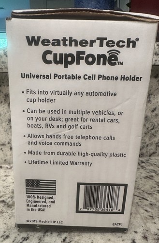 WeatherTech CupFone Universal Adjustable Cup Holder Car Mount for Cell Phones - Zdjęcie 3 z 12