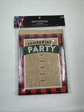 Lumberjack Party Invitations With Envelopes