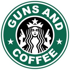 Guns And Coffee Sticker Decal Xv