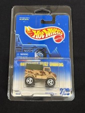 1993 HOT WHEELS CAR MERCEDES-BENZ UNIMOG COLLECTOR #239 TAN TRUCK W/ PROTECTOR