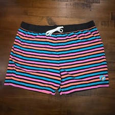 Buc-ee's 2XL Swim Trunks Striped Drawstring Shorts Novelty Gas Station