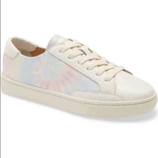 New Soludos Tie Dye Classic Leather Sneakers Women's Size 7.5 Ibiza