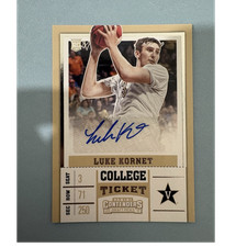 Panini 2017-18 Contenders Draft Picks Luke Kornet Rookie Auto #107 Vanderbilt