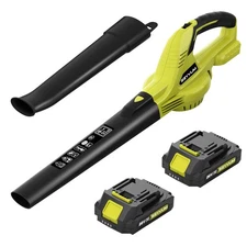 Leaf Blower, 20V Cordless Blower with 2 x 2.0Ah Battery, Electric Leaf Blower...
