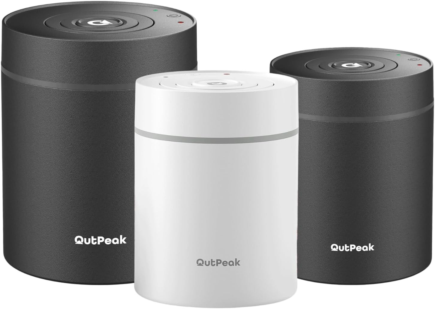 Auto Vacuum Coffee Canister: 1.5L for 17.6Oz, 0.5L for 4.6Oz Coffee Beans (Set o