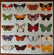 Butterflies of North America 500 Piece Jigsaw Nature Puzzle - GOOD CONDITION