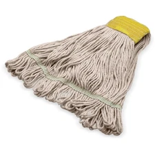 FLO-PAC Cotton Mop Head, Loop-Ended, 5 Inch Color-Coded Yellow Headhand 
