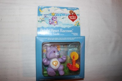 Vintage 1985 Care Bear Cousins Posable Bright Heart Raccoon Clever Candle SEALED