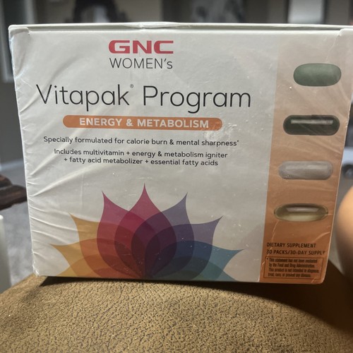 GNC Women’s Vitapak Program Energy & Metabolism Supplement, 30 Pack- Exp03/25