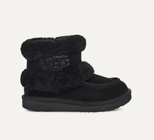 UGG ULTRA MINI FLUFF Big Kid ANKLE BOOTS Black US KID 4