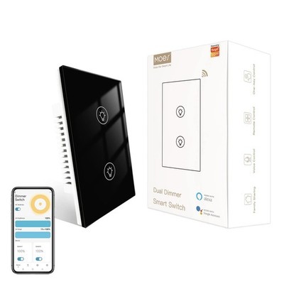 MOES Dual Dimmer Switch, Double Dimmer Switch for LED Lights, Full Range Dimm...